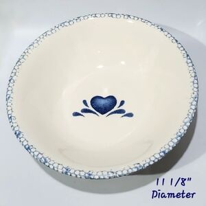11" Corelle Blue Hearts 💙 My Love Stoneware Serving Bowl 💙